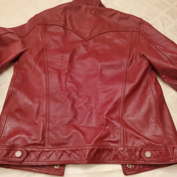 GUESS Red Leather Jacket - Picture 6 of 6
